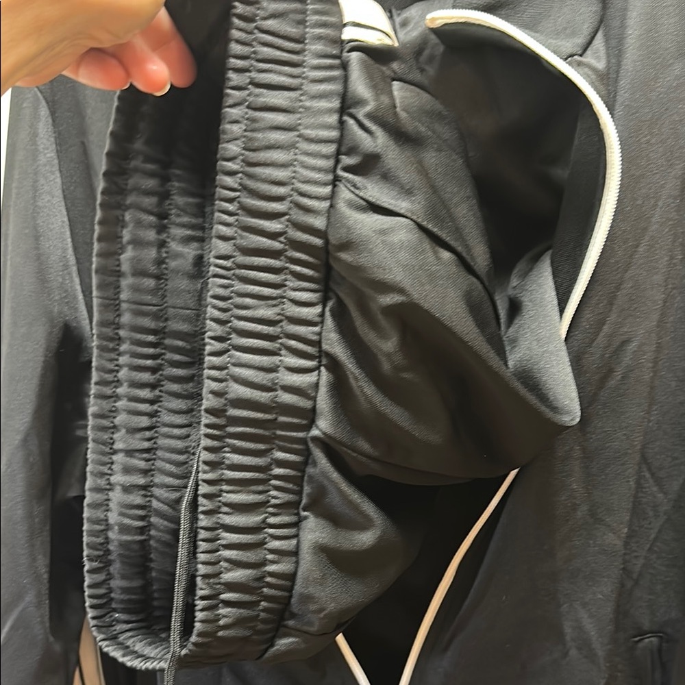 Solid Black And Gray Jacket Large - image 7